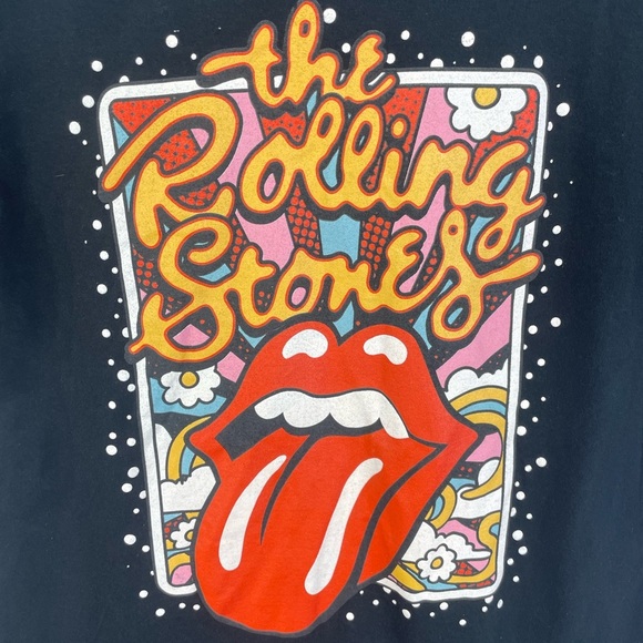 The Rolling Stones Black Graphic Band Crewneck Short Sleeve Shirt S Women’s GUC - Picture 5 of 5